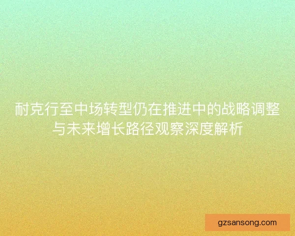 耐克行至中场转型仍在推进中的战略调整与未来增长路径观察深度解析